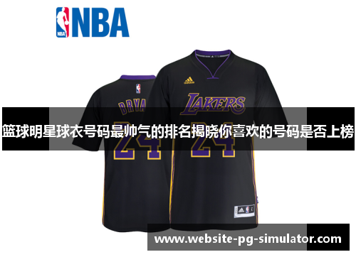 篮球明星球衣号码最帅气的排名揭晓你喜欢的号码是否上榜